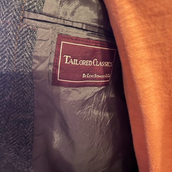 1990s Tailored Classics by Levi Strauss Wool Blazer Wooden Buttons Medium - Picture 6 of 6